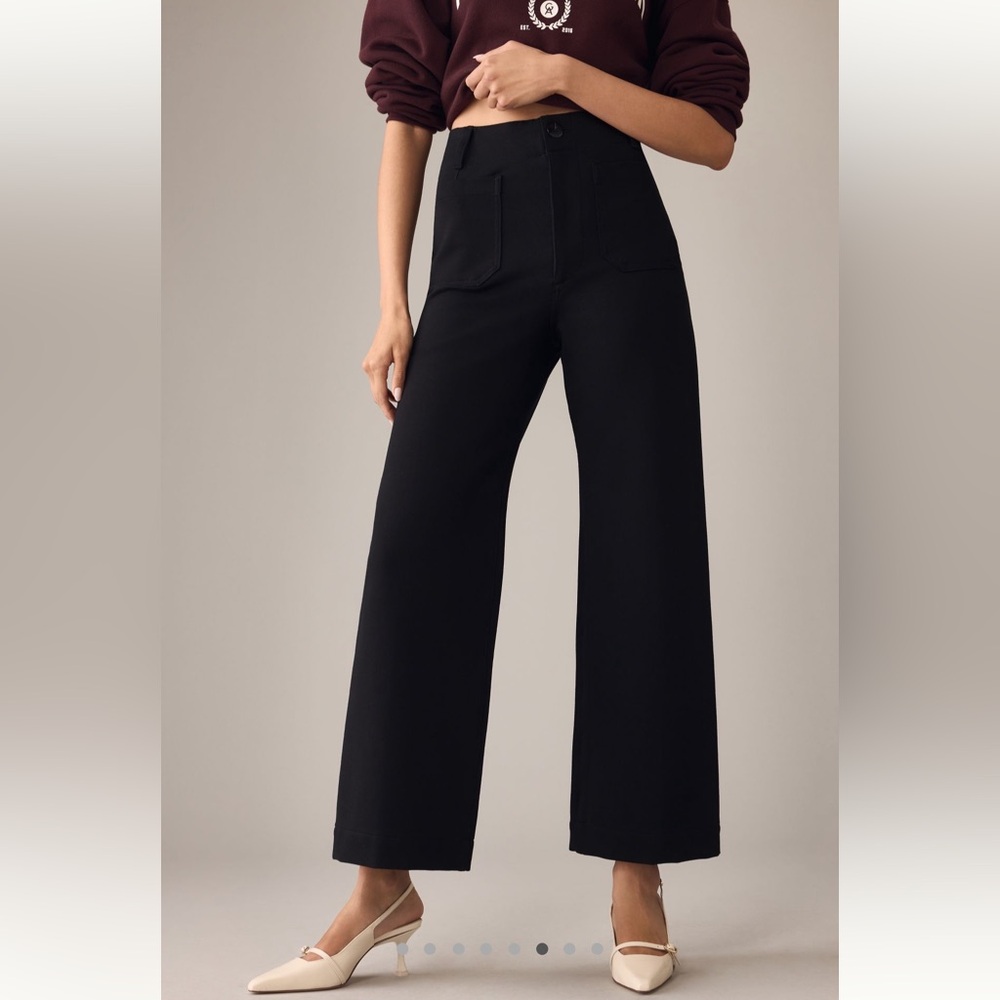 Maeve Collette cropped wide leg pant